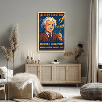 Einstein Relativity Vintage Educational Poster