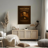Andrew Johnson Historical Portrait Vintage Poster
