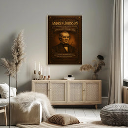 Andrew Johnson Historical Portrait Vintage Poster