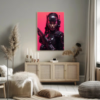 Cybernetic Warrior Poster PosterGoat