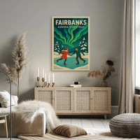 Fairbanks Aurora Christmas Poster