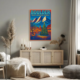 Boulder Rocky Mountain Sparkle Poster