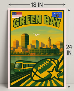 Green Bay Travel Poster PosterGoat