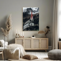 Alpine Church In Winter Poster