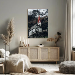 Alpine Church In Winter Poster