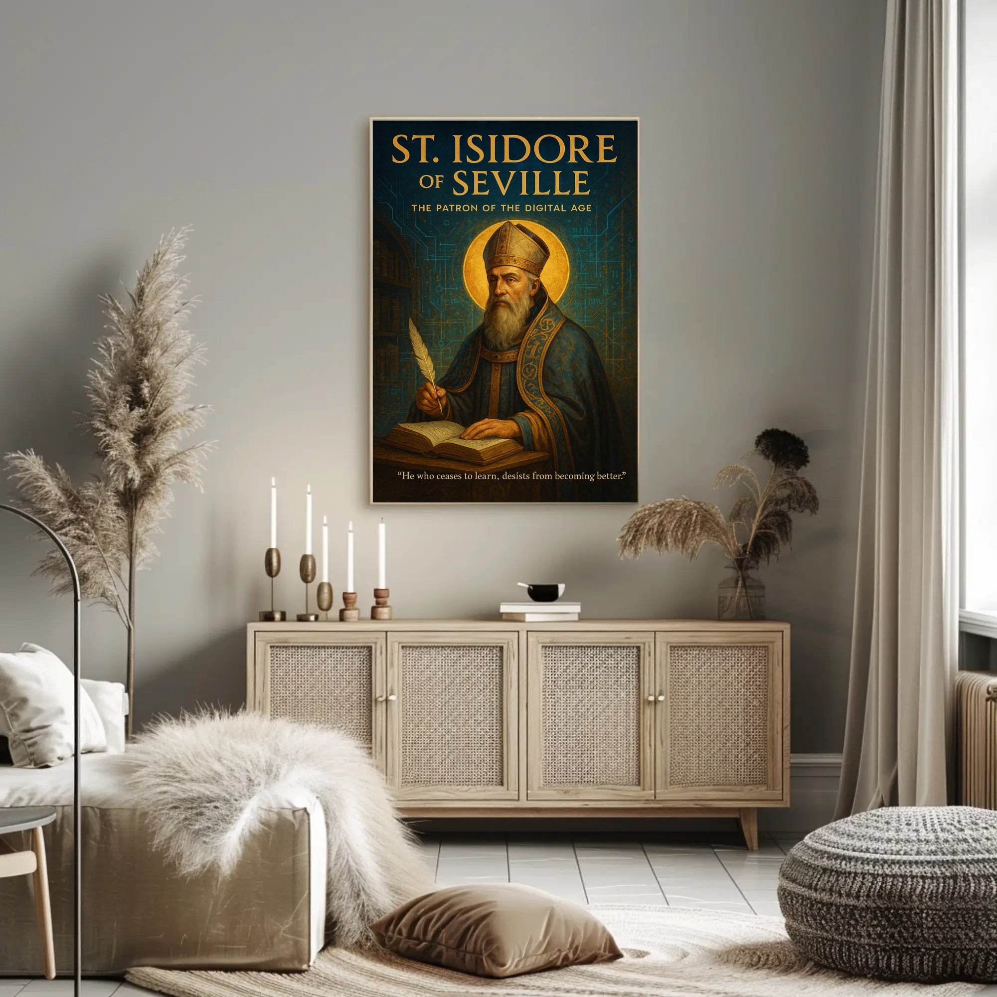 St. Isidore of Seville Patron of the Digital Age Poster