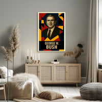 George W. Bush 43rd President of the United States Abstract Pop Poster