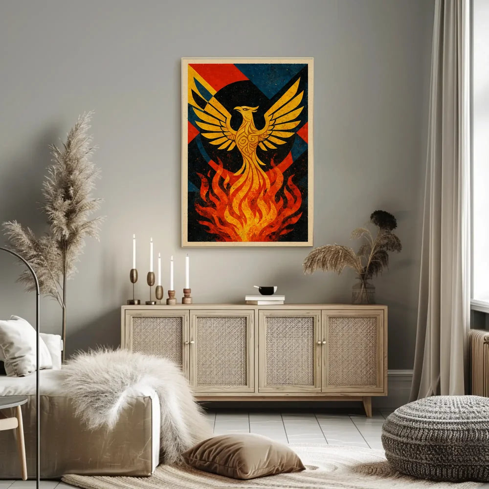 Phoenix Rebirth Artistic Masterpiece: Abstract, Artistic, or Pop Culture Poster