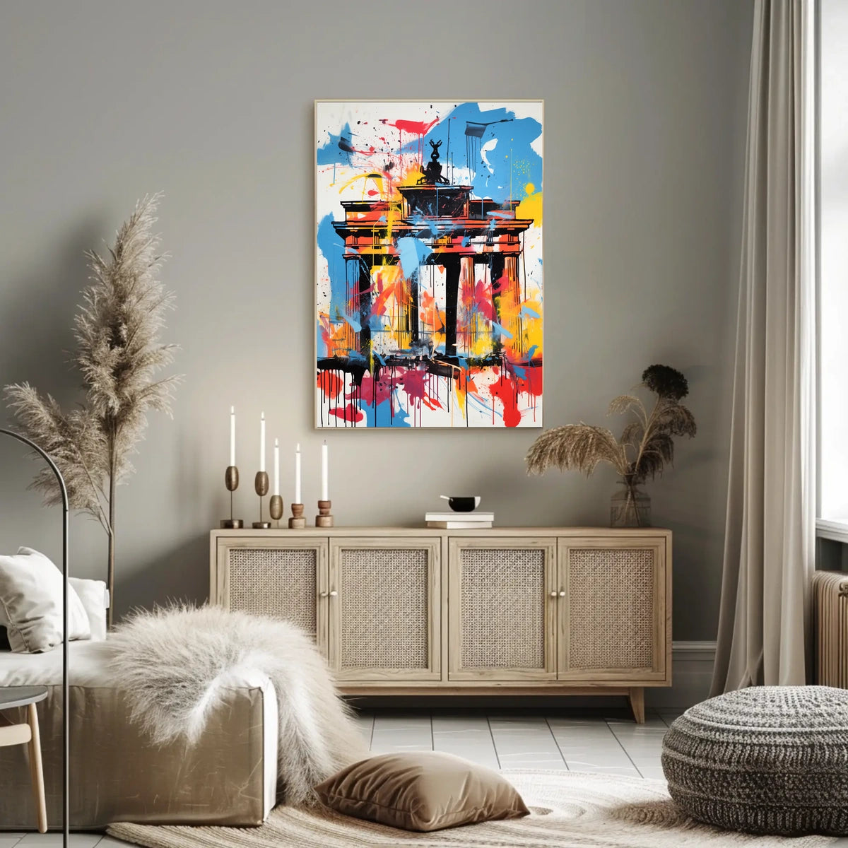 Brandenburg Gate Berlin Artistic Travel Poster