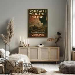 Loose Lips Sink Ships WWII Propaganda Poster