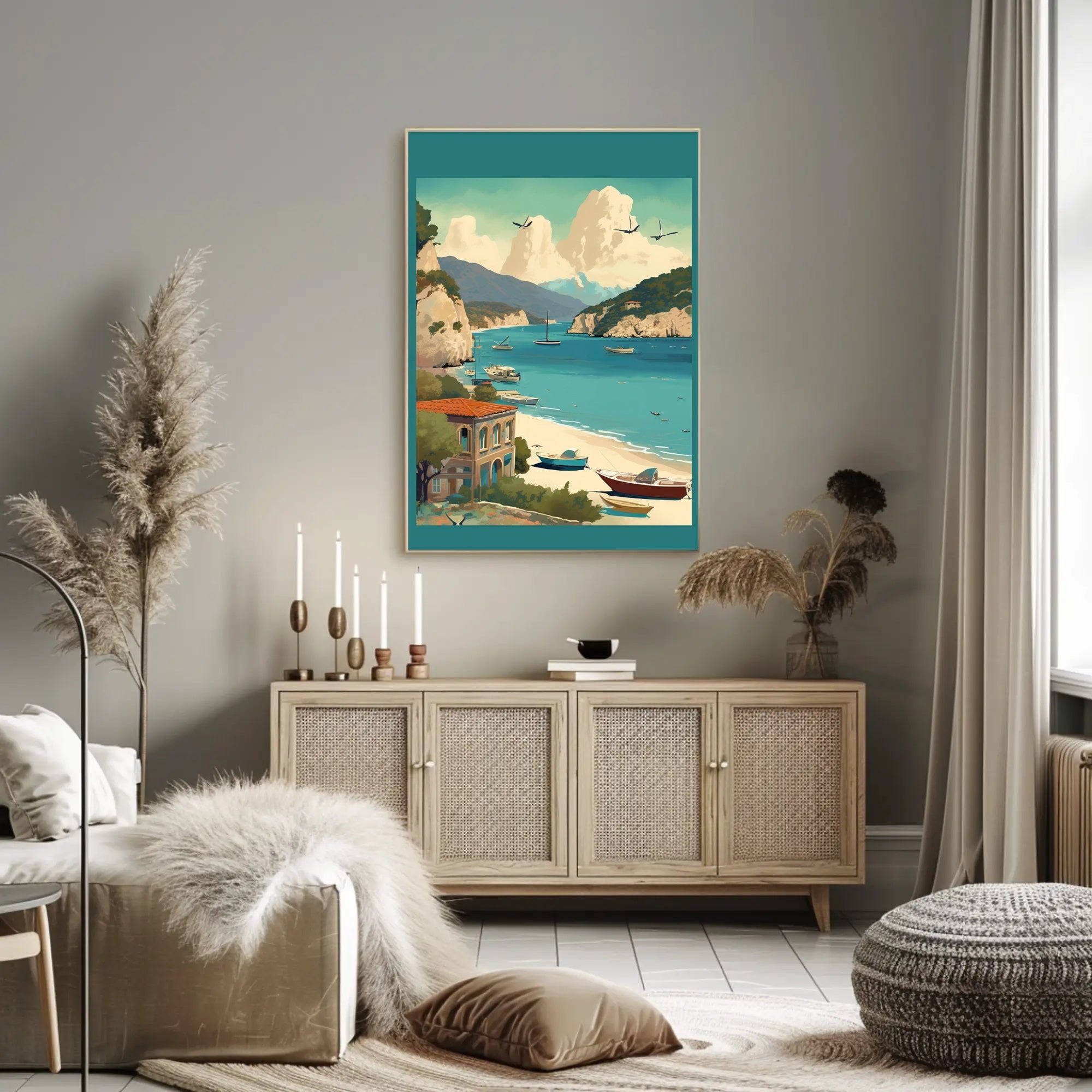 Serene Coastal Retreat Poster
