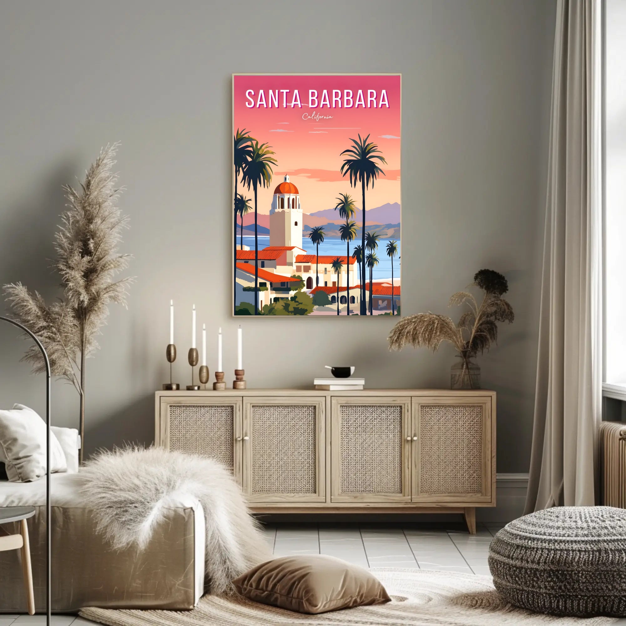Santa Barbara Serene Escape Travel Poster