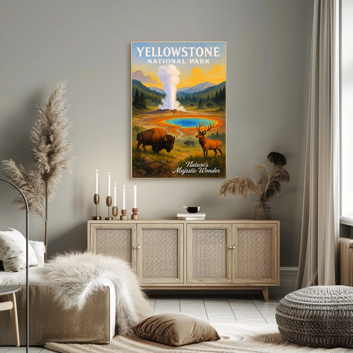 Yellowstone National Park Nature's Majestic Wonder Poster