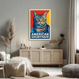 American Shorthair A Vibrant Tribute Poster