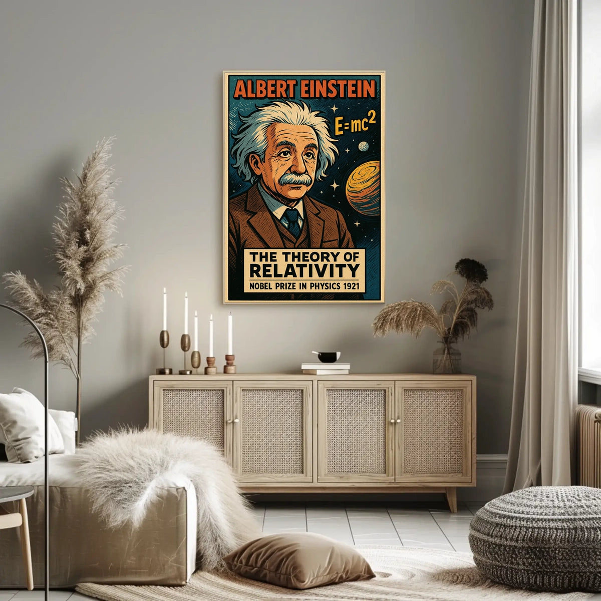Einstein Relativity Cosmic Science Collector Poster