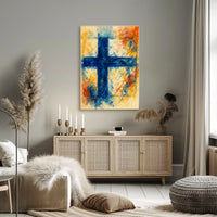 Abstract Nordic Cross Abstract Poster