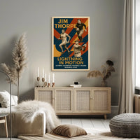 Lightning in Motion Jim Thorpe Poster
