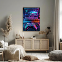 Neon Gaming Universe Poster