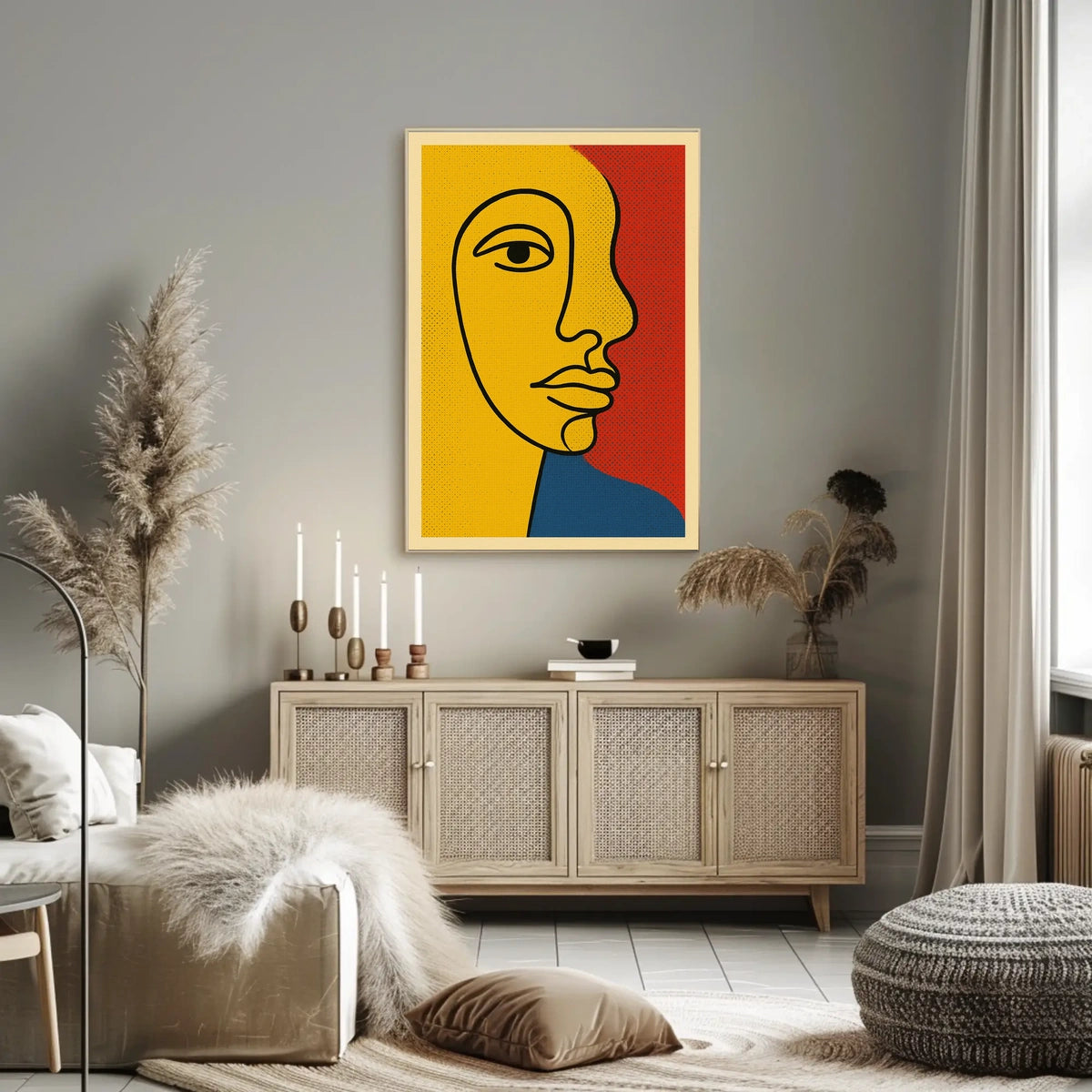 Vibrant Abstract Portrait Poster