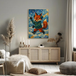 Winter Fox Delight Poster