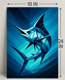 Geometric Marlin Poster PosterGoat