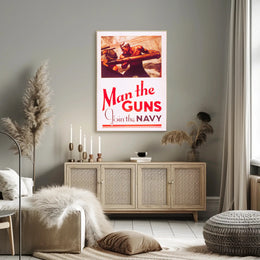 Navy Strength Propaganda: Vintage WWII Recruitment Poster