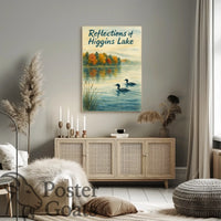 Higgins Lake Autumn Serenity - Artistic Poster