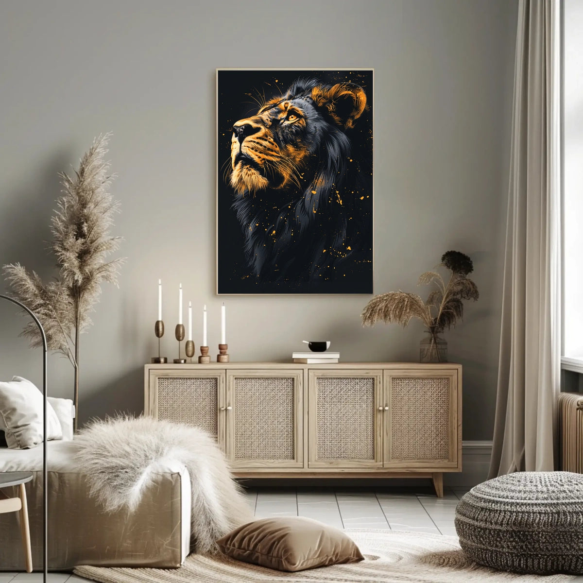 Majestic Lion Portrait Poster