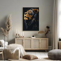 Majestic Lion Portrait Poster