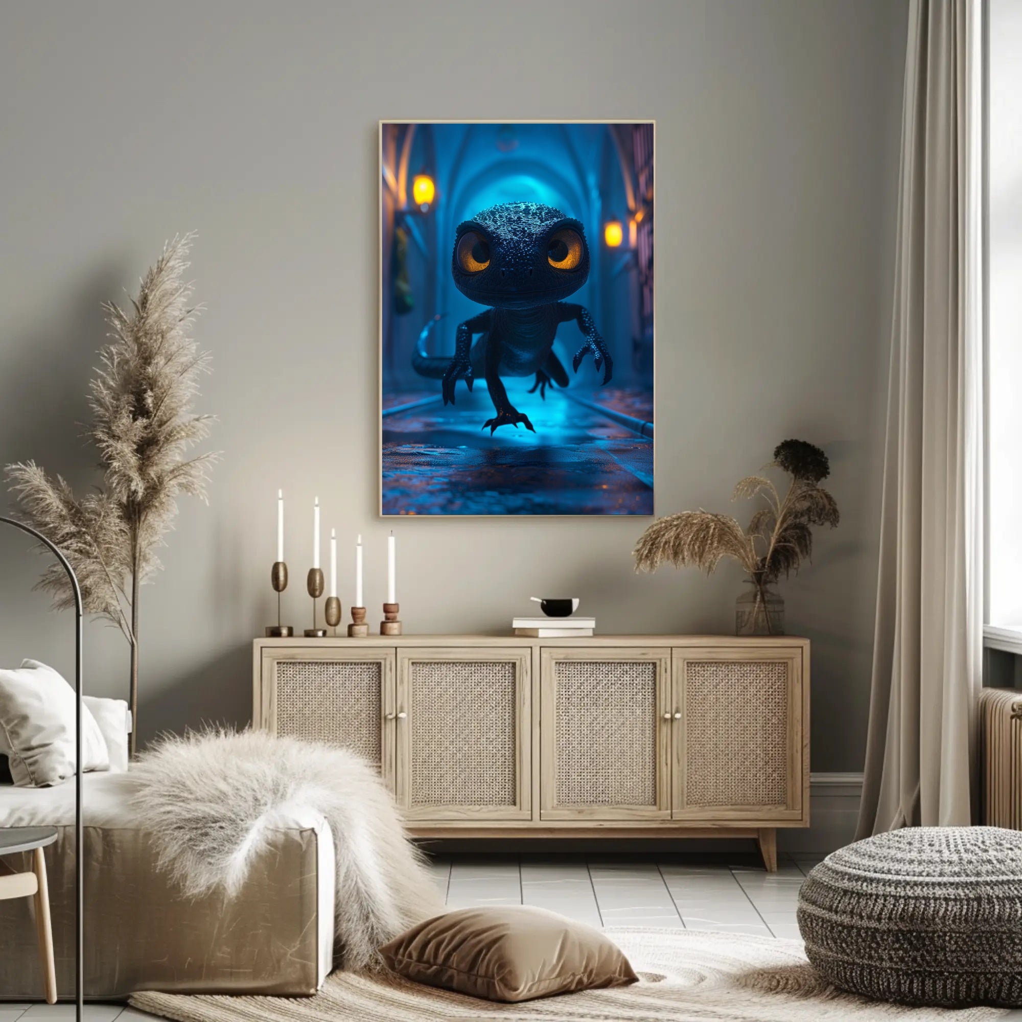 Enchanted Lizard Adventure Fantasy or Mythology Poster PosterGoat
