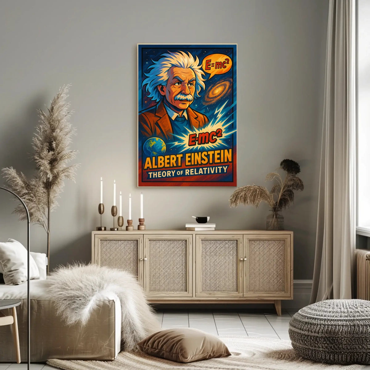 Einstein Relativity Vintage Poster