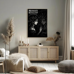 Medusa Tearfully Gazing Gothic Mythology Fantasy Art Poster