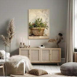 Basket Of Greenery Poster