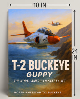 T-2 Buckeye The North American Safety Jet Poster PosterGoat