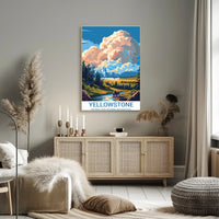 Yellowstone National Park Vintage Wilderness National Park Poster