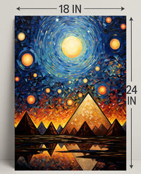 Celestial Pyramids Poster