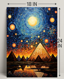 Celestial Pyramids Poster