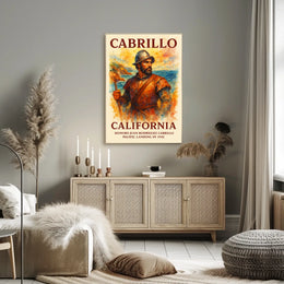 Juan Rodríguez Cabrillo Historical Landing Art Poster