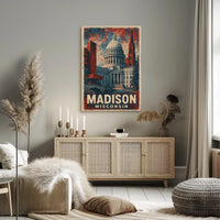 Madison, Wisconsin Landmark Poster
