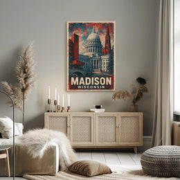 Madison, Wisconsin Landmark Poster