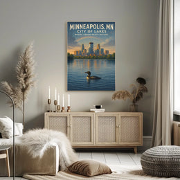 Minneapolis City of Lakes Poster