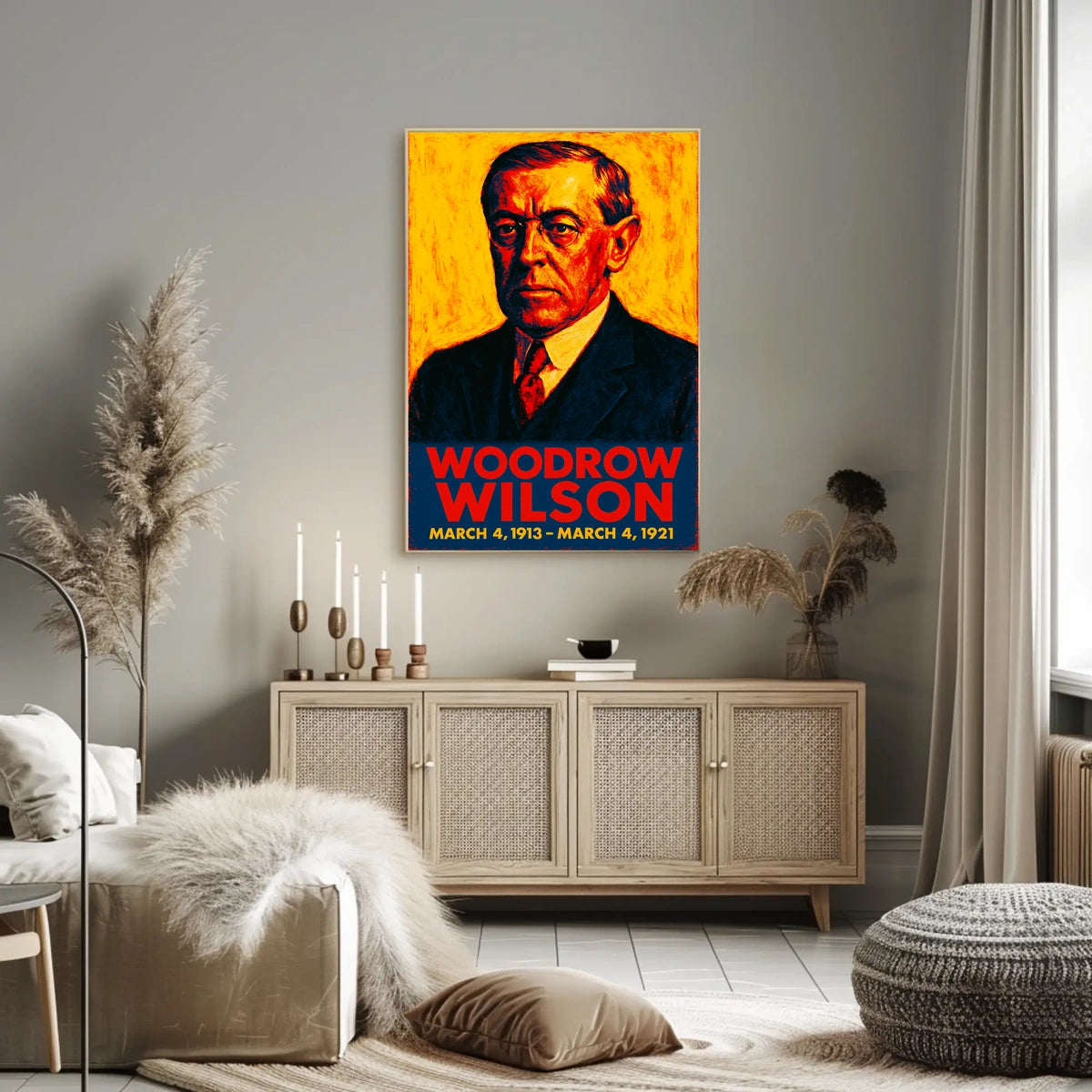 Woodrow Wilson Presidential Term Poster