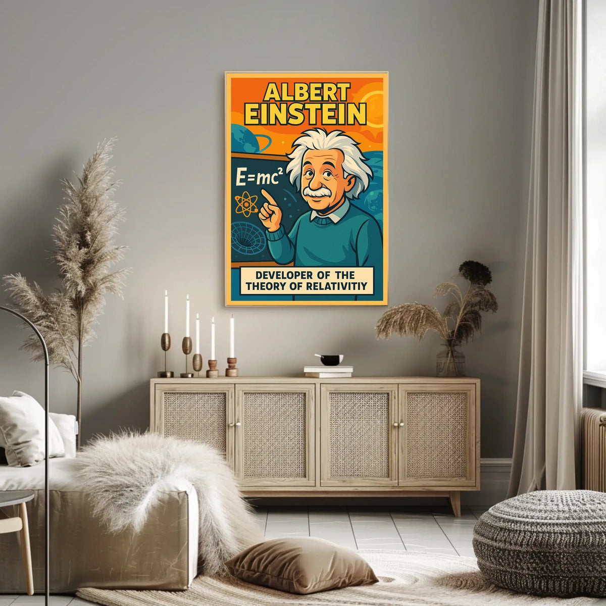 Albert Einstein Relativity Vintage Collector Poster