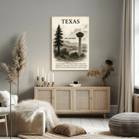 Texas The Lone Star State Poster PosterGoat
