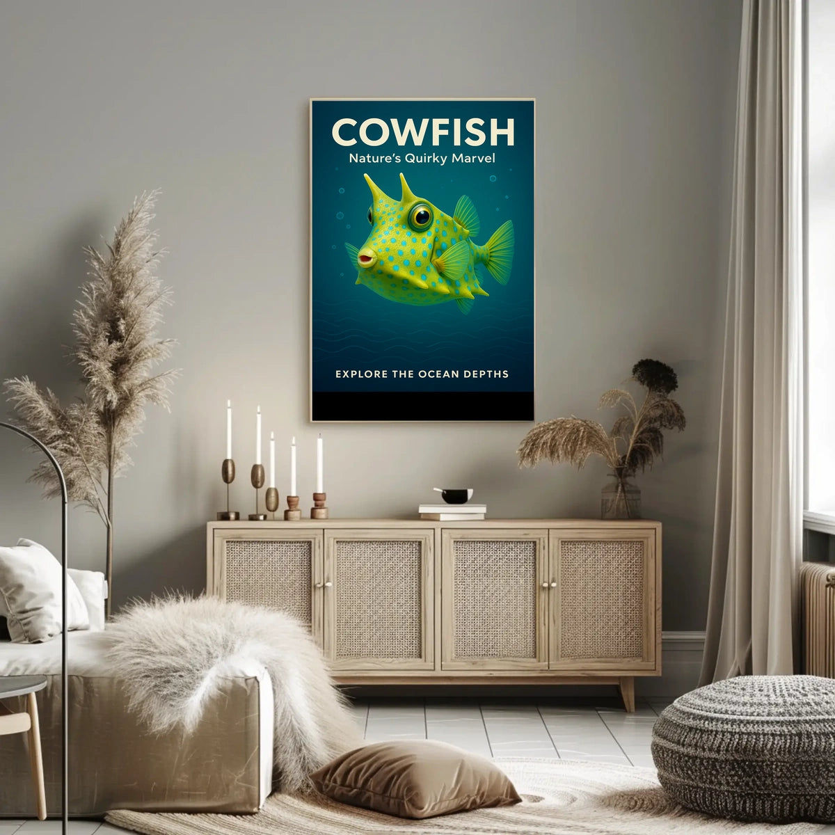 Cowfish NatureS Quirky Marvel Poster