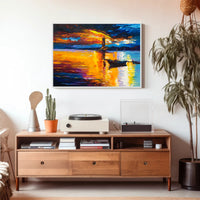 Lighthouse at Sunset Poster