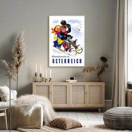 Winter Joys in Austria Vintage Travel Poster PosterGoat