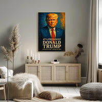 Donald Trump Visionary Motion Patriot Futurism Poster