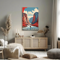 Sumidero Canyon Adventure Vintage Travel Poster