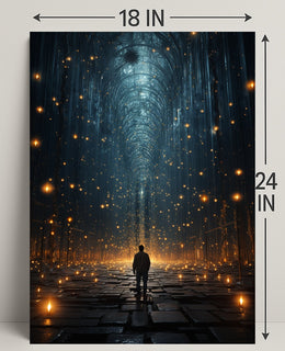 Journey Through The Luminous Corridor Poster PosterGoat